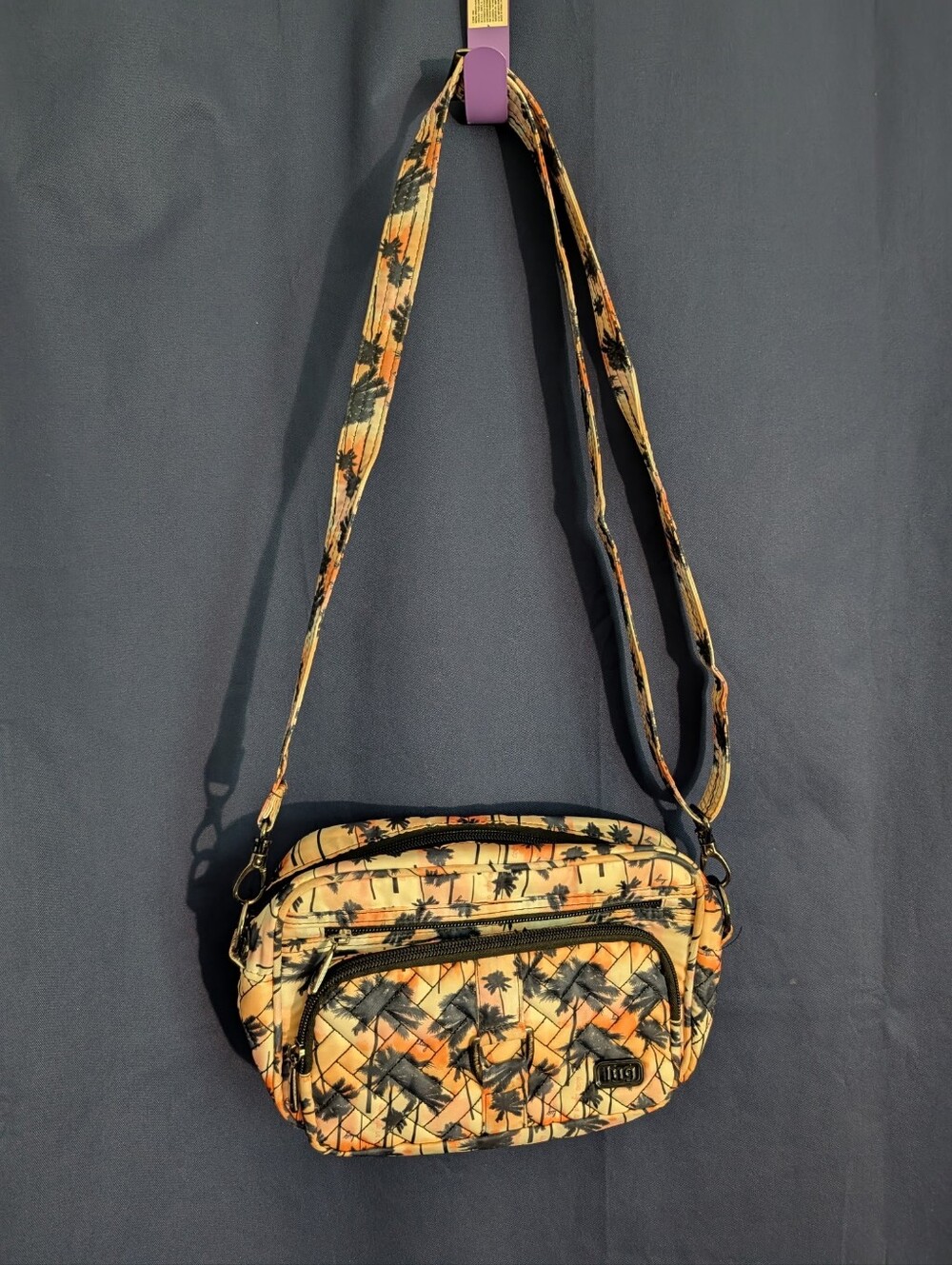 Lug Quilted Tropical Print Crossbody/Belt Bag